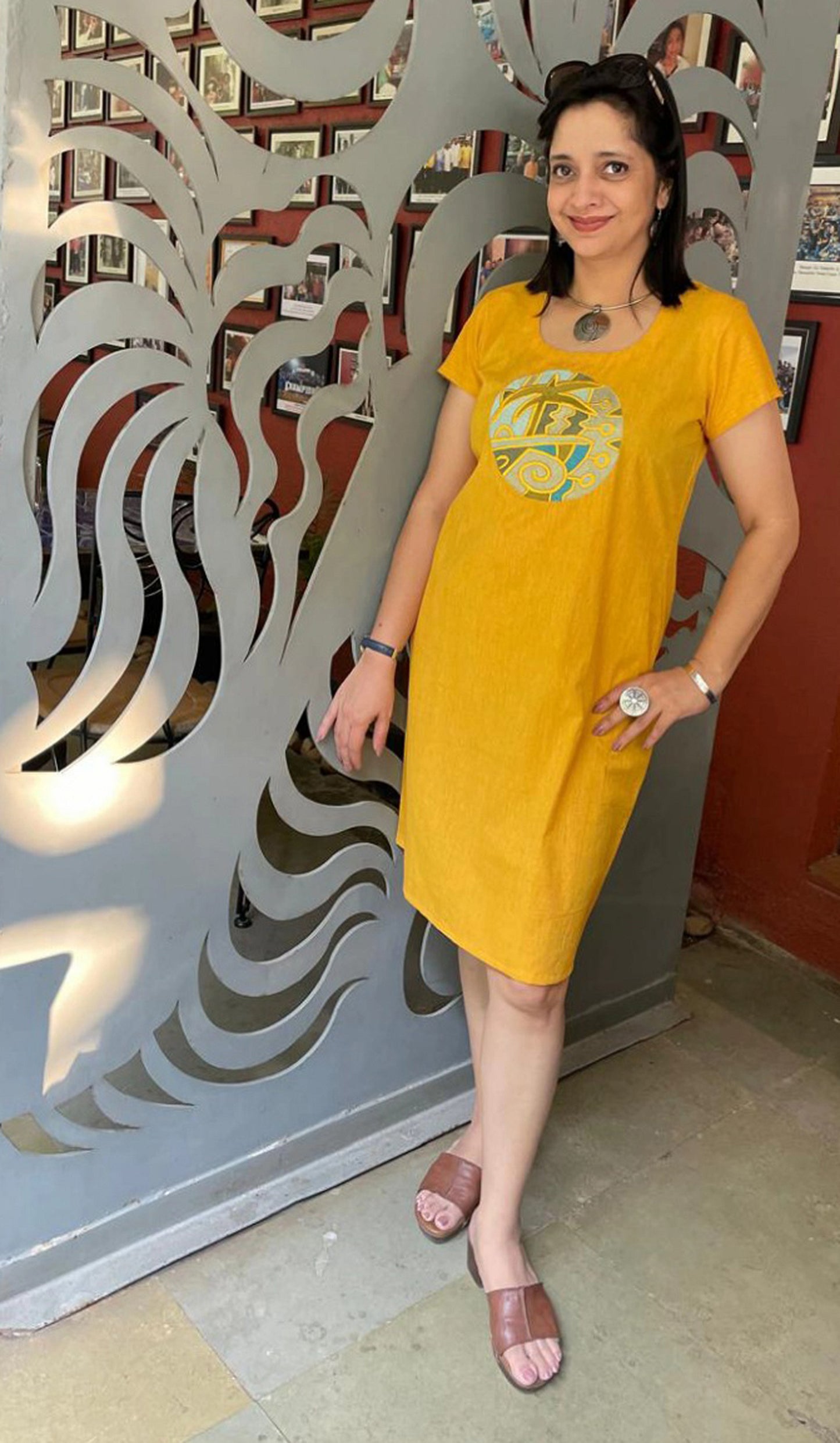 Mango Yellow Short Dress